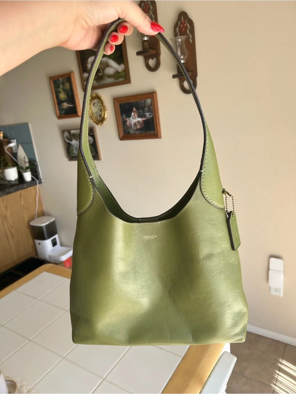 Coach Dark Lime Brooklyn 28 Bag